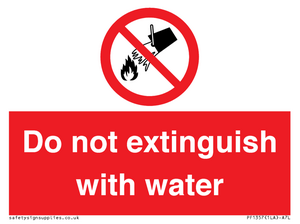 Do not extinguish with water